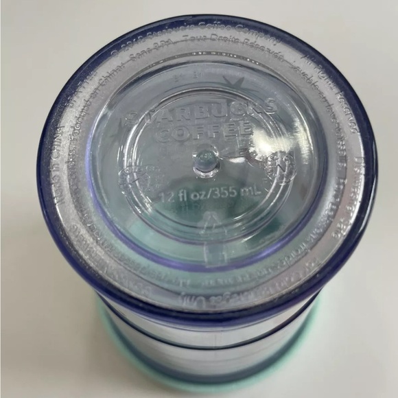 Two Starbucks Reusable Plastic Cold Cups w/ Lids 24 oz and 12 oz Fox 2012 Cup - Picture 6 of 7